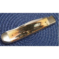 Case XX USA 1 Dot (1999) Pearl Premier Stag 5254 SS Trapper Knife - 1 of 100 - Pearl Shield Case XX USA 1 Dot (1999) Pearl Premier Stag 5254 SS Trapper Knife - 1 of 100 - Pearl Shield