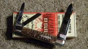 Case Classic 1990 Rogers Bone 6391 Large Split Backspring Whittler Knife - NIB