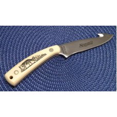 Schrade USA SC518 Scrimshaw Guthook Skinner Fixed Blade Sheath Knife c. 1990 - NIB Schrade USA SC518 Scrimshaw Guthook Skinner Fixed Blade Sheath Knife c. 1990 - NIB