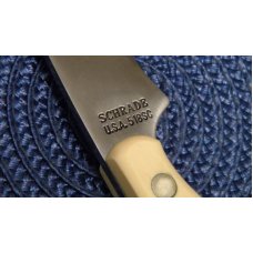 Schrade USA SC518 Scrimshaw Guthook Skinner Fixed Blade Sheath Knife c. 1990 - NIB Schrade USA SC518 Scrimshaw Guthook Skinner Fixed Blade Sheath Knife c. 1990 - NIB