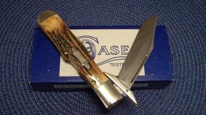 Case Classic 1990's Stag 51050L SAB Swing Guard Lockback Knife - NIB