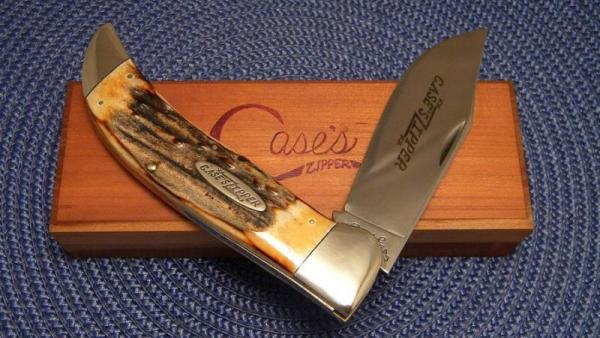 Case Classic 1993 Stag 51072 Zipper Clasp Knife - NIB Case Classic 1993 Stag 51072 Zipper Clasp Knife - NIB