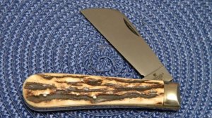 JA Henkels Germany Inox Stag Hawkbill Knife c.1970's