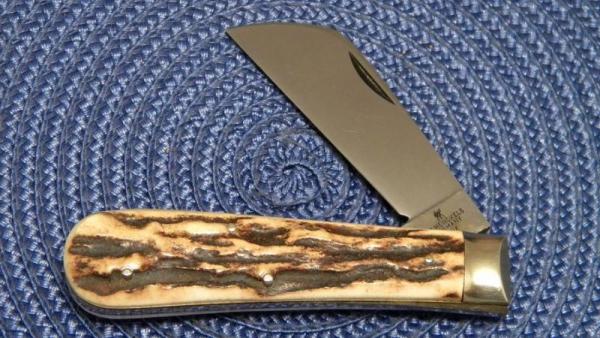 JA Henkels Germany Inox Stag Hawkbill Knife c.1970's JA Henkels Germany Inox Stag Hawkbill Knife c.1970's