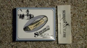 Schrade + USA 511-SC Scrimshaw Lockback Knife c. 1988 - NIB
