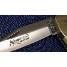 Schrade + USA SC507 Scrimshaw Lockback Knife & Pouch c. 1988 - NIB Schrade + USA SC507 Scrimshaw Lockback Knife & Pouch c. 1988 - NIB