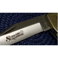 Schrade + USA SC507 Scrimshaw Lockback Knife & Pouch c. 1987 - NIB Schrade + USA SC507 Scrimshaw Lockback Knife & Pouch c. 1987 - NIB