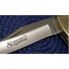 Schrade + USA SC507 Scrimshaw Lockback Knife & Pouch c. 1986 - NIB Schrade + USA SC507 Scrimshaw Lockback Knife & Pouch c. 1986 - NIB