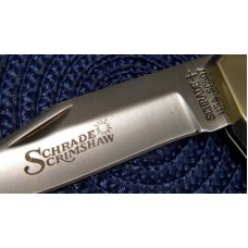 Schrade + USA SC507 Scrimshaw Lockback Knife & Pouch c. 1983 - NIB Schrade + USA SC507 Scrimshaw Lockback Knife & Pouch c. 1983 - NIB