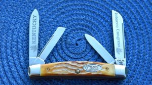 Case XX USA 3 Dot (1987) Bone 64052 SS Kentucky Tobacco Congress Knife