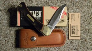 Schrade + USA 6OT Delrin Golden Bear Folding Lockback Knife - NIB