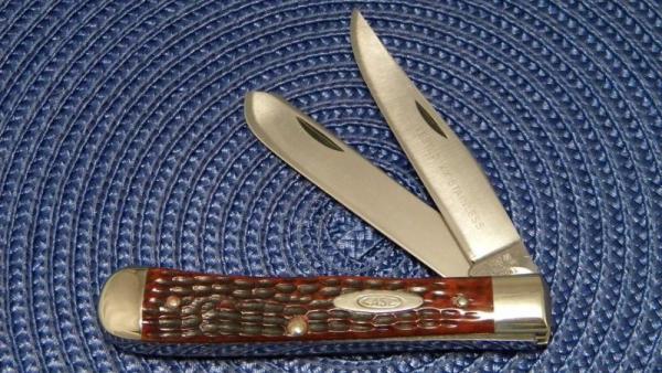 Case XX Stainless USA 1965-69 Bone 6254 SSP First Model Stainless Trapper Knife