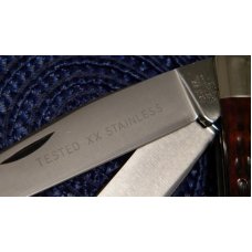 Case XX Stainless USA 1965-69 Bone 6254 SSP First Model Stainless Trapper Knife