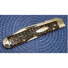 Case XX USA 7 Dot (1973) 6111 1/2 L Bone Swing Guard Lockback (Cheetah Pattern) Knife Case XX USA 7 Dot (1973) 6111 1/2 L Bone Swing Guard Lockback (Cheetah Pattern) Knife