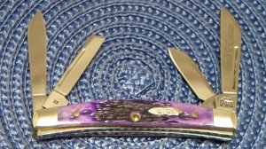 Case XX USA 2003 Purple Cabernet Bone 6468 SS Limited Edition Congress Knife