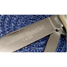 Robeson Shuredge USA (by Queen Cut. Co.) Bone Mastercraft Barlow Knife Robeson Shuredge USA (by Queen Cut. Co.) Bone Mastercraft Barlow Knife