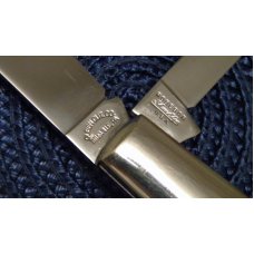 Robeson Shuredge USA (by Queen Cut. Co.) Bone Mastercraft Barlow Knife Robeson Shuredge USA (by Queen Cut. Co.) Bone Mastercraft Barlow Knife