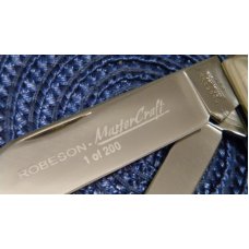 Robeson Shuredge USA (by Queen Cut. Co.) Bone Mastercraft Barlow Knife Robeson Shuredge USA (by Queen Cut. Co.) Bone Mastercraft Barlow Knife