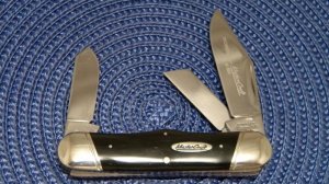 Robeson Shuredge USA (by Queen Cut. Co.) Horn Mastercraft Rail Splitter Stockman Knife