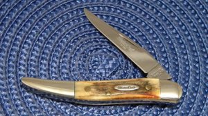 Robeson Shuredge USA (by Queen Cut. Co.) Stag Mastercraft Tiny Toothpick Knife
