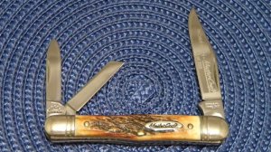 Robeson Shuredge USA (by Queen Cut. Co.) Stag Mastercraft Whittler Knife