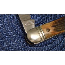 Robeson Shuredge USA (by Queen Cut. Co.) Stag Mastercraft Whittler Knife