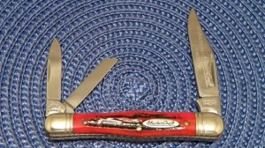 Robeson Shuredge USA (by Queen Cut. Co.) Red Bone Mastercraft Whittler Knife