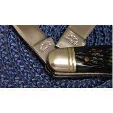 Robeson Shuredge USA (by Queen Cut. Co.) Green Bone Mastercraft Stockman Knife Robeson Shuredge USA (by Queen Cut. Co.) Green Bone Mastercraft Stockman Knife