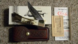 Case XX SS USA 10 Dot (1980) Stag 5159 L SSP Hammerhead Lockback Knife - NIB