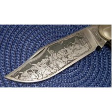Schrade USA Stag Clasp Knife ”Custer’s Last Fight” c.1977 Schrade USA Stag Clasp Knife ”Custer’s Last Fight” c.1977