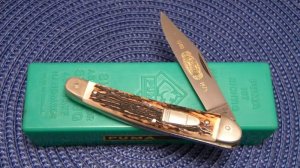 Puma Germany Stainless - A.G. Russel 1974 Luger Pistole 08 Stag Knife - NIB