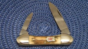 Kissing Crane Robt Klass Solingen Germany Stag Hand Crafted Mini Canoe Knife c.1970's