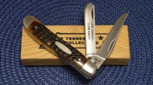 Case XX SS USA 1983 Bone 6207 SSP Mini Trapper Knife East Tennessee Knife Collectors 1st Club Knife