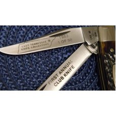 Case XX SS USA 1983 Bone 6207 SSP Mini Trapper Knife East Tennessee Knife Collectors 1st Club Knife Case XX SS USA 1983 Bone 6207 SSP Mini Trapper Knife East Tennessee Knife Collectors 1st Club Knife