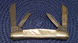 Fight'n Rooster Frank Buster Celebrated Cutlery Germany Pearl Congress Knife 