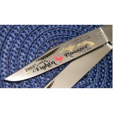 Fight'n Rooster Frank Buster & Son Celebrated Cutlery Germany Pearl Trapper Knife Fight'n Rooster Frank Buster & Son Celebrated Cutlery Germany Pearl Trapper Knife
