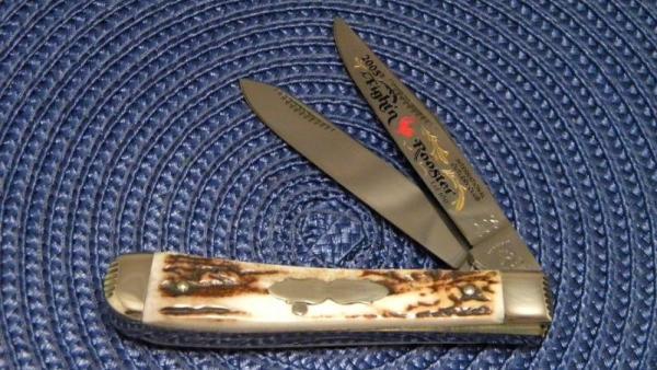 Fight'n Rooster Frank Buster & Son Celebrated Cutlery Germany Stag Trapper Knife Fight'n Rooster Frank Buster & Son Celebrated Cutlery Germany Stag Trapper Knife