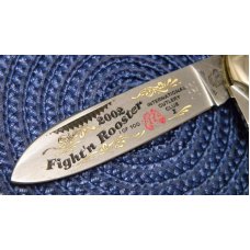 Fight'n Rooster Frank Buster & Son Celebrated Cutlery Germany Pearl Canoe Jack Knife Fight'n Rooster Frank Buster & Son Celebrated Cutlery Germany Pearl Canoe Jack Knife