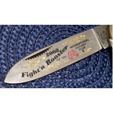 Fight'n Rooster Frank Buster & Son Celebrated Cutlery Germany Stag Canoe Jack Knife Fight'n Rooster Frank Buster & Son Celebrated Cutlery Germany Stag Canoe Jack Knife