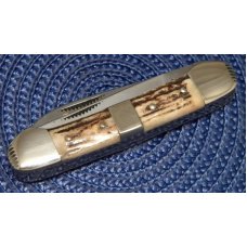 Fight'n Rooster Frank Buster & Son Celebrated Cutlery Germany Stag Canoe Jack Knife Fight'n Rooster Frank Buster & Son Celebrated Cutlery Germany Stag Canoe Jack Knife