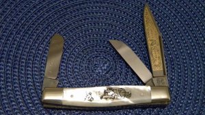 Fight'n Rooster Frank Buster Cutlery Co. Germany Pearl The Captain's Rooster Stockman Knife