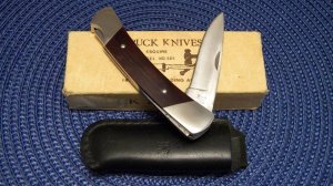 Buck USA Model # 501 Micarta Esquire Lockback Knife c.Pre-1986 - NIB