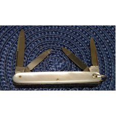 E Bruckmann Solingen Germany Pearl 4 Blade Fob Knife - C. 1891-1956 E Bruckmann Solingen Germany Pearl 4 Blade Fob Knife - C. 1891-1956