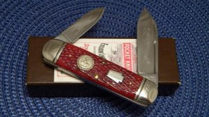 Schatt & Morgan Queen Cut Co 2004 NKCA Club Knife Bone 042265 Little Sunfish Knife - NIB