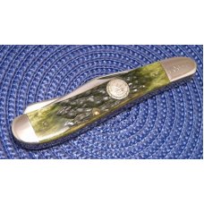 Case XX SS USA 5 Dot (1985) NKCA Club Knife Green Bone G6240 SPSS Dogleg Trapper Case XX SS USA 5 Dot (1985) NKCA Club Knife Green Bone G6240 SPSS Dogleg Trapper
