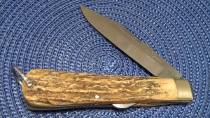 C & X Lockwood Brothers Sheffield England Stag Real Pampa Lockback Knife