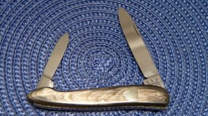 C & X Lockwood Brothers Sheffield England Horn 2 Blade Knife