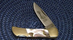 Parker Cut. Co. Japan Abalone Pearl King Cobra Lockback Knife