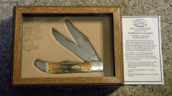 Case XX SS USA 2 Dot (1988) Stag 5265 Folding Hunter Knife First Flight Commemorative 1903 - NIB Case XX SS USA 2 Dot (1988) Stag 5265 Folding Hunter Knife First Flight Commemorative 1903 - NIB