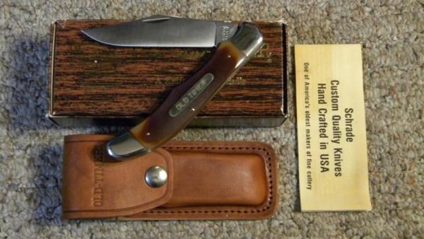 Schrade USA 125OT Delrin Mustang Linerlock Knife - NIB Schrade USA 125OT Delrin Mustang Linerlock Knife - NIB